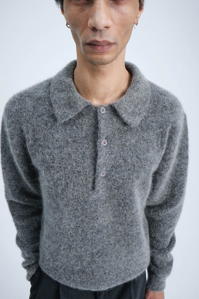 トップス crepuscule 23AW Mohair Polo Neck ROA Mohair Polo Brown – Laced crepuscule 23AW Mohair Polo Neck