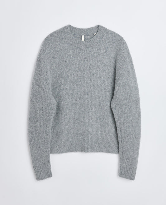 YAK SWEATER . GREY MELANGE