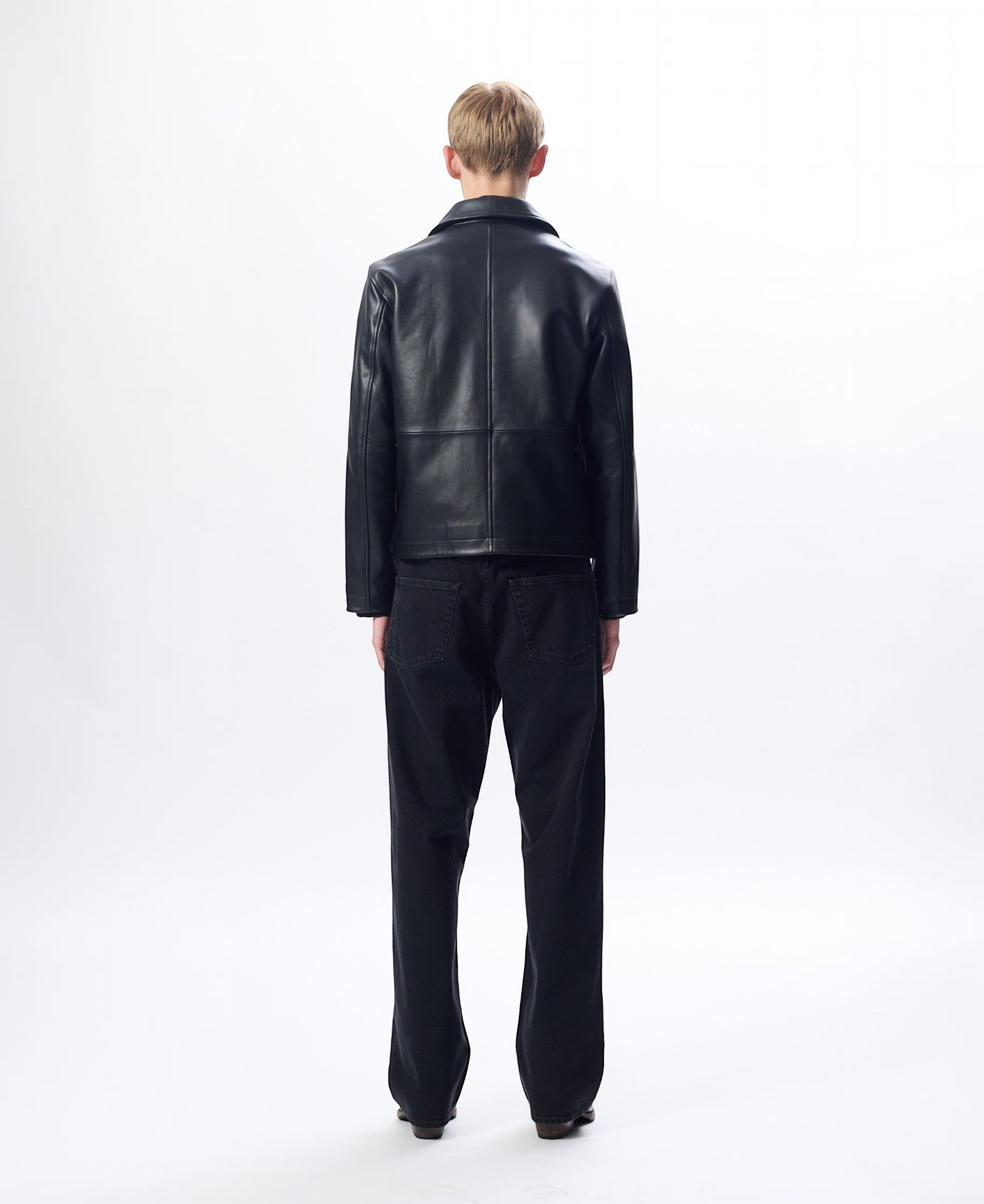 SHORT LEATHER JACKET BLACK – Sunflower