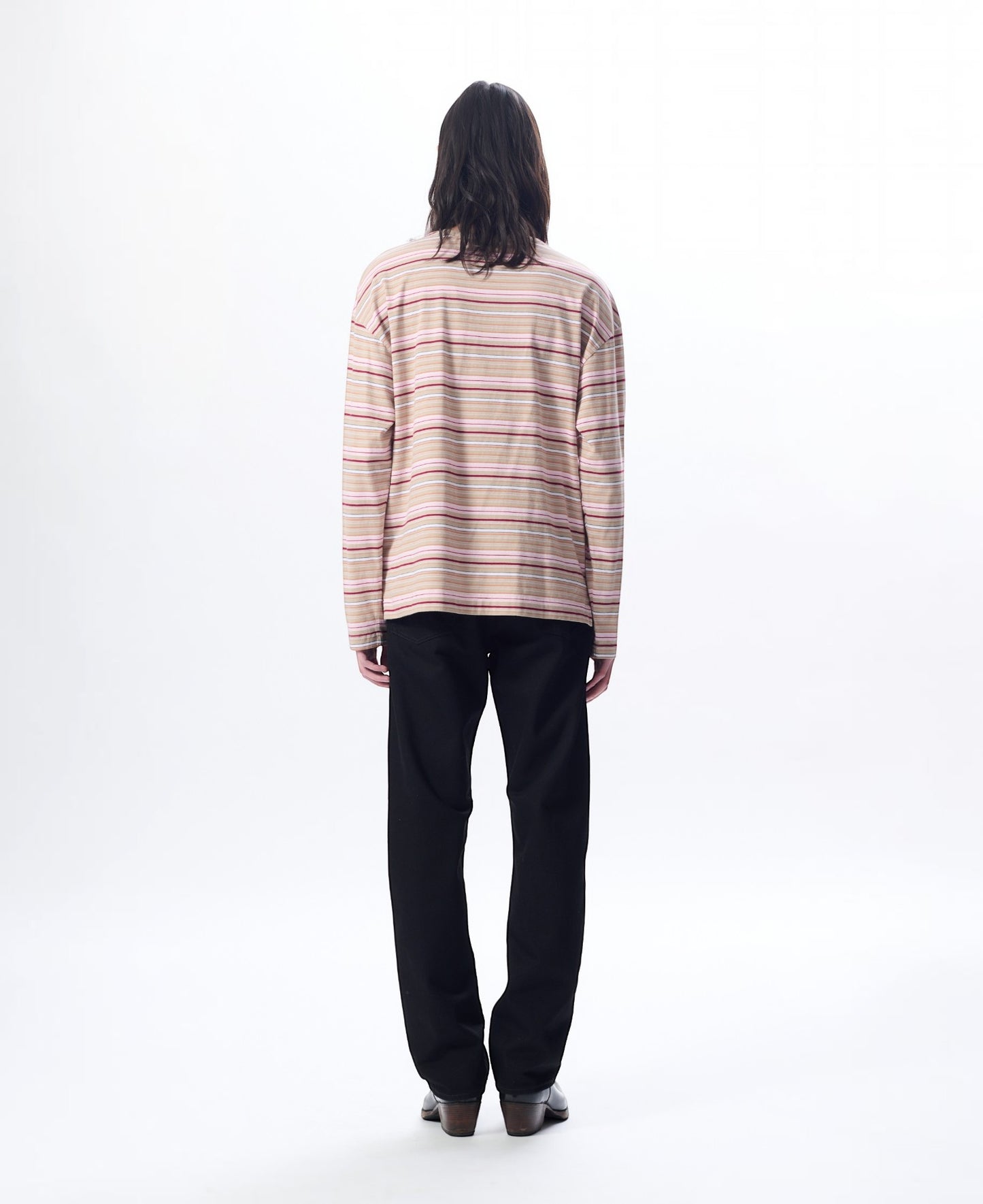 STRIPE LS POCKET TEE