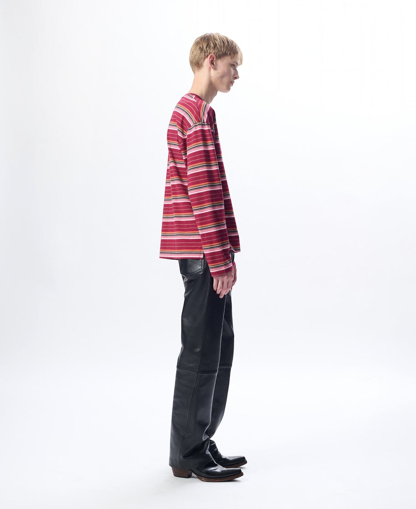STRIPE LS POCKET TEE