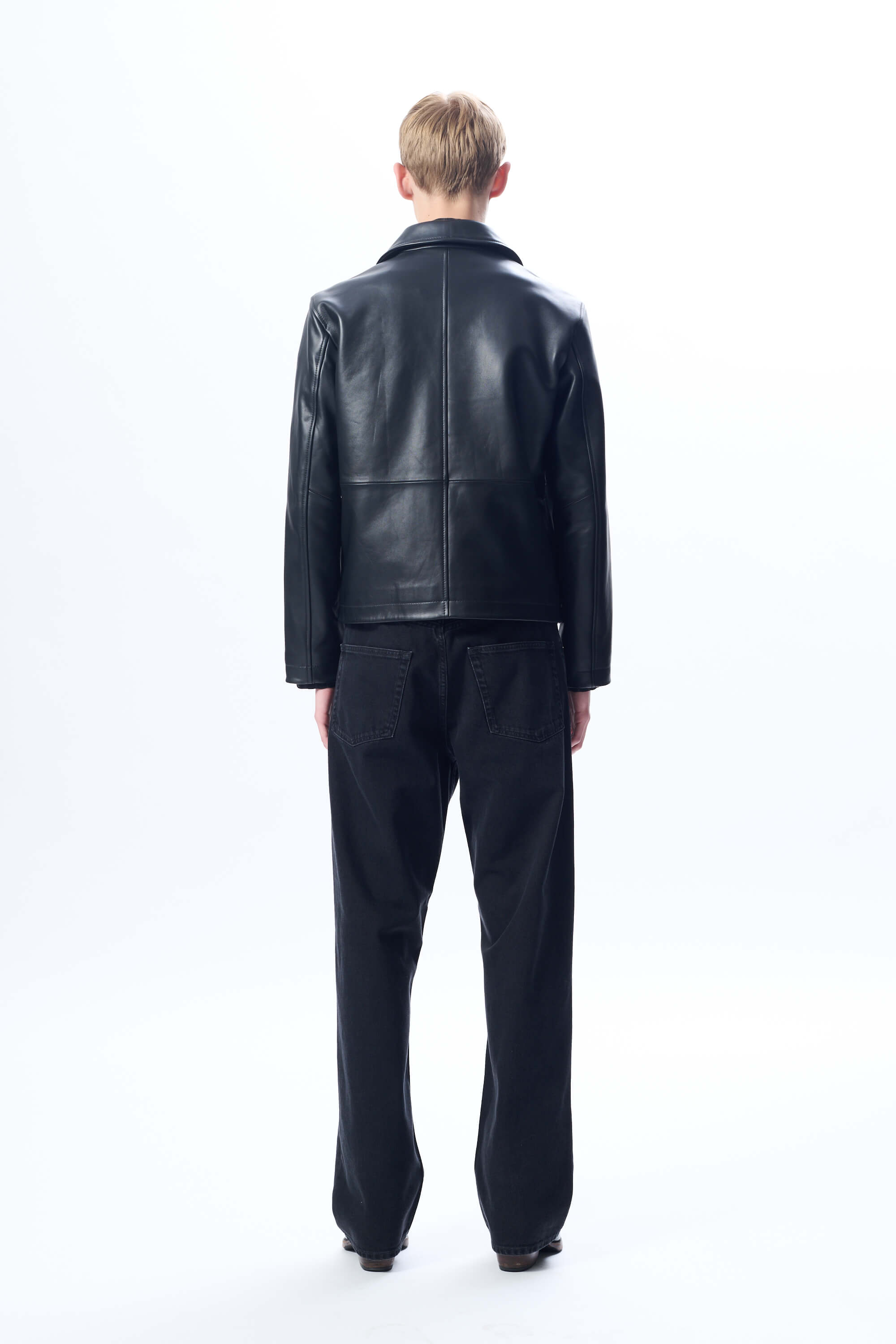 SHORT LEATHER JACKET BLACK – Sunflower