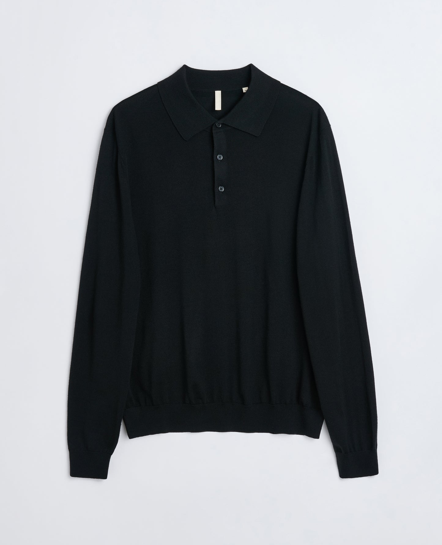 MERINO POLO BLACK