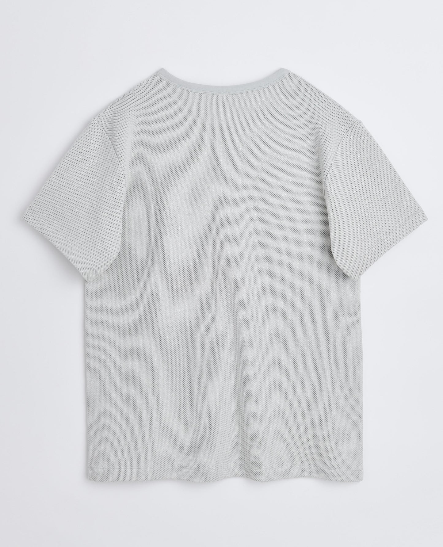 MESH CREW TEE . LIGHT GREY