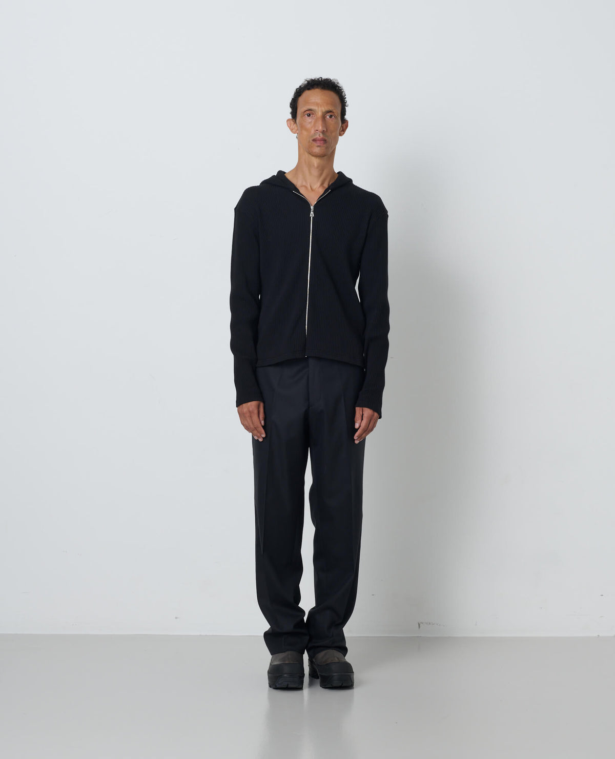 RIB ZIP SWEAT