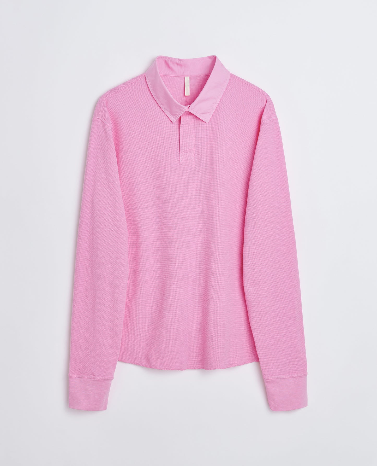 RUGBY WAFFLE TEE LS PINK