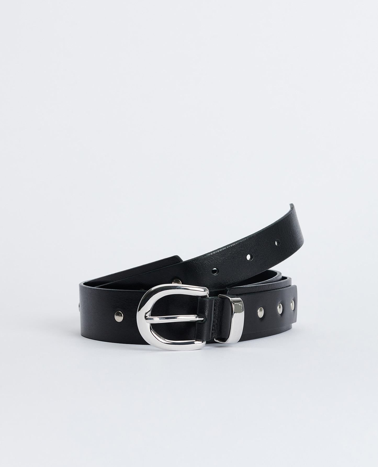 STUD BELT 3,5CM . BLACK