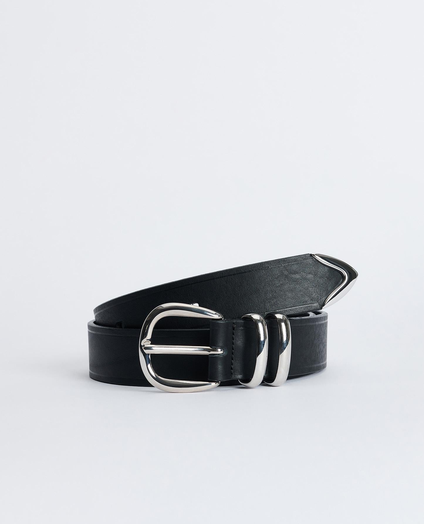 TIP END BELT 3,5CM . BLACK