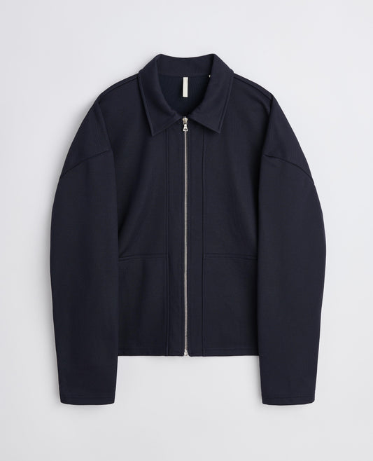 TRACK ZIP JACKET . NAVY