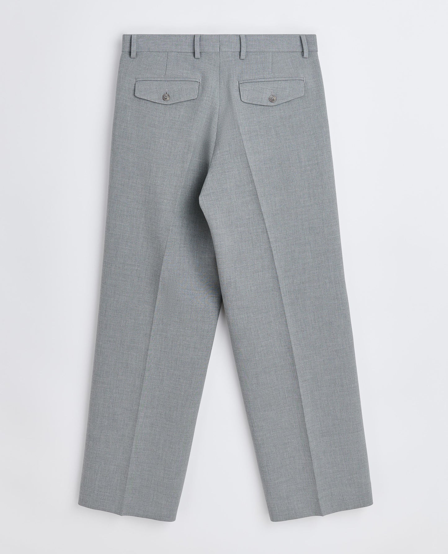 WIDE PLEATED TROUSER . GREY MELANGE