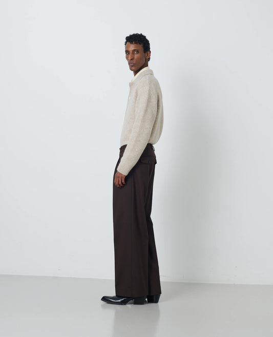 WIDE PLEATED TROUSER