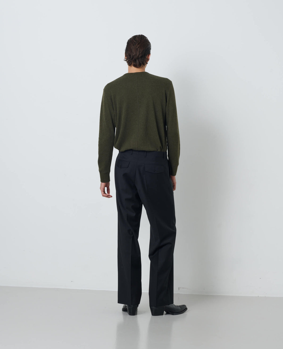 WIDE PLEATED TROUSER TROPICAL WOOL