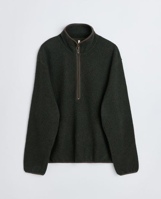 WOOL ZIP . ARMY