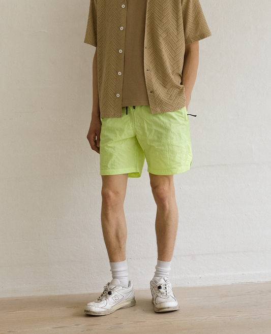 MIKE SHORTS . NEON YELLOW