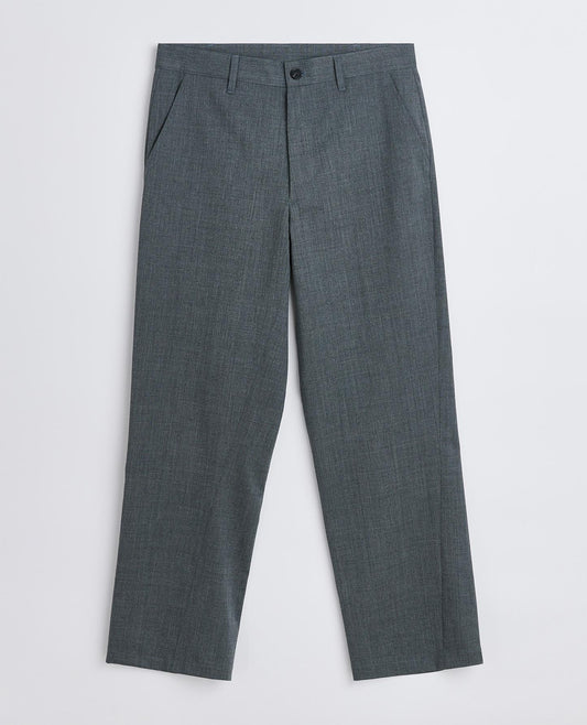 WIDE TWIST TROUSER . LIGHT GREY MELANGE